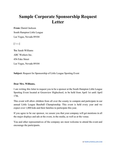 How To Write A Sponsorship Request Letter (+ Sample).